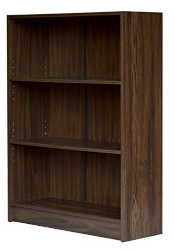 Image of DeckUp Muvo 3-Shelf Engineered Wood Book Shelf and Display Unit (Walnut, Matte Finish)
