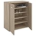IDIMEX Meuble à Chaussures Olympe, Commode Meuble de Rangement avec 2 Portes avec 4 tablettes intérieures, en mélaminé décor chêne Sonoma