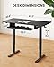 ErGear Electric Standing Desk with Full Size Keyboard Tray, Adjustable Height Sit Stand Up Desk, Home Office Desk Computer Workstation, 48x24 Inches, Black