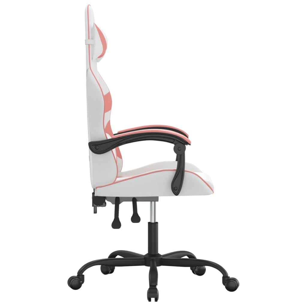 Générique Chaise de Jeu pivotante Blanc et Rose Similicuir,Meubles,Fauteuils et chaises,Chaises de Jeux,Rose,14.55 KG,349552
