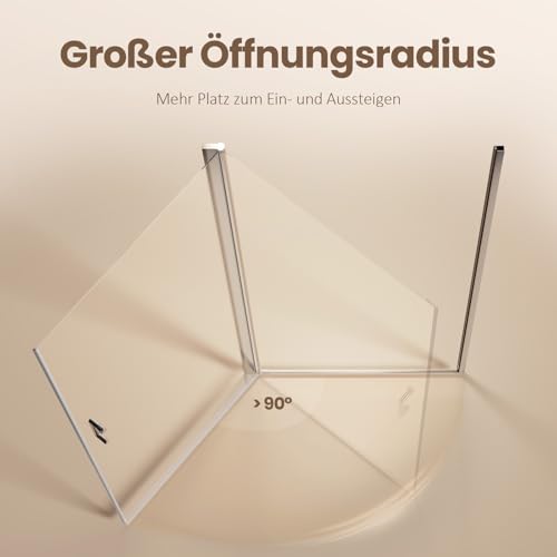 Duschtür EMKE 75 cm für Nische – Pendeltür Duschabtrennung