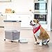 IRIS USA Dog Food Storage Container, Up to 54 Pounds, Attachable Wheels, For Dog Cat Bird and Other Pet Food Storage Bin, Keep Fresh, Easy Mobility - Made in USA, Nav