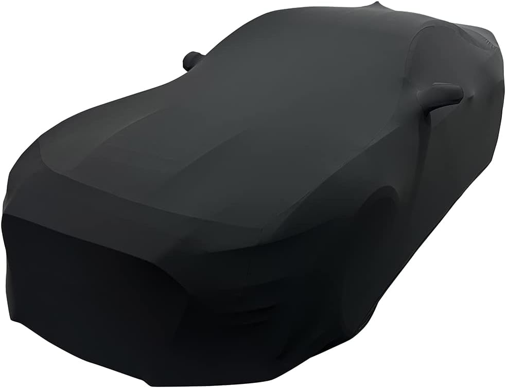 SR1 Performance USA Indoor Car Cover for Ford Mustang 2005–2026 Ultraguard Stretch Satin Custom Fit Dust Cover, Soft Breathable Scratch-Resistant Garage Protection for GT EcoBoost V6 V8 Shelby (Black)