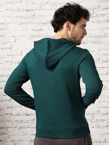 Image of Nobero Classic Zipper Hoodie for Men | Zip Up Hoodies for Men | Regular Fit | Full Zip Closure | Drawstring Hood | Zipped Hooded Sweatshirt | Cotton Rich Zipper Fleece Hoodie