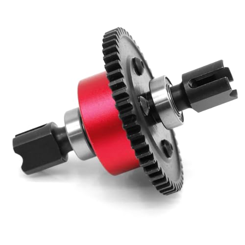 Center Diff Set #45 Steel 50T Differential Gear for Arrma Kraton 6S Outcast 6S Typhon 6S Infraction 6S Talion Mojave Fireteam Notorious Felony Upgrade Parts (Red)