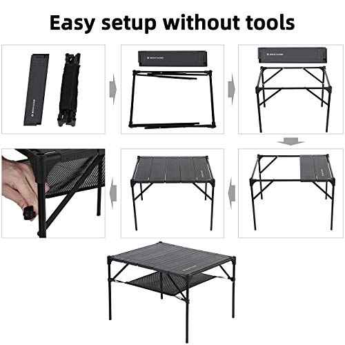 Rock Cloud Portable Camping Table Aluminum Folding Camp Table Lightweight Outdoor For Camping Hiking Backpacking Picnic #TOP4