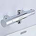 Dolinvo 38℃ Miscelatore Termostatico per Doccia Vasca in Ottone H59 Cromato Argento Moderno con Protezione Sicurezza Evitare Ustioni Rubinetto Termostatico per Sistema Doccia Bagno Lavabo