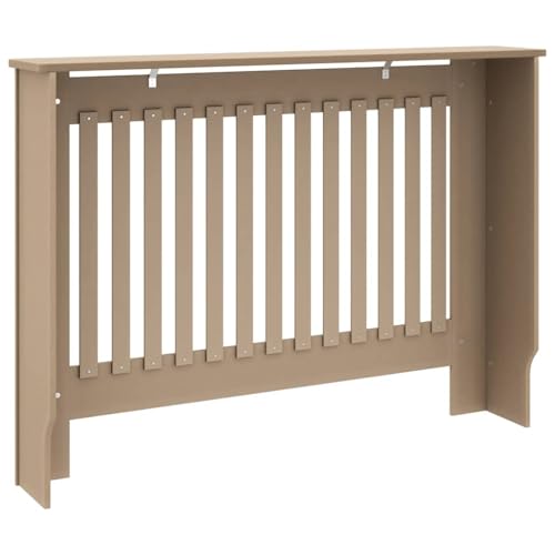 vidaXL Heizk&ouml;rperverkleidung mit vertikalen Latten Heizk&ouml;rperabdeckung Heizungsverkleidung Heizung Heizk&ouml;rper Abdeckung 112x19x81,5cm MDF