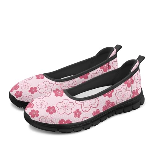 Image of Walking Shoes Women Breathe Mesh Slip On Sneakers Women Comfortable Lightweight