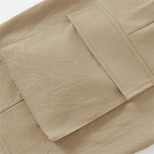 Men's Shorts Casual Cotton Linen Elastic Waist Summer Beach Vacation Shorts with Multi-Pocket3