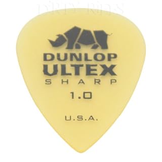 Dunlop 427P2 Ultex Sharp Lot de 12 médiators/plectres – 1,00 mm dans une boîte de rangement pratique - Les Beatles, Paul McCartney, John Lennon, RIngo Starr, George Harrison