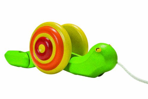 Bébé refuse de marcher ? L'escargot à tirer PlanToys Pt5610 le motive de façon ludique