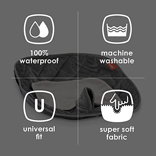 Diono Ultra Dry Seat Deluxe, Child Car Seat Pad with Waterproof Liner, Potty Training Seat Pads for Infants Baby and Toddlers, Gray