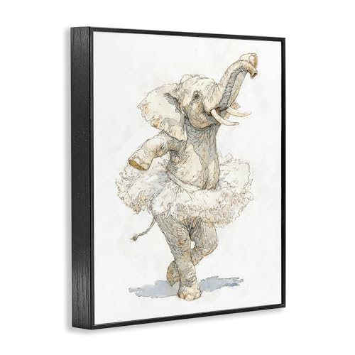 Tableau éléphant noir en tutu Ziwei Li illustration poétique - 4