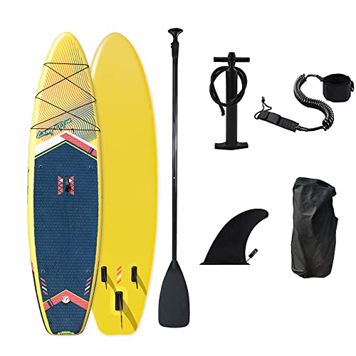 Inflatable Stand-Up Surfboard Seaside Beach Water-Skiing Surfboard Pulp Board Water Sports PVC Surfboard Paddle Board Surfing Board Multicolor
