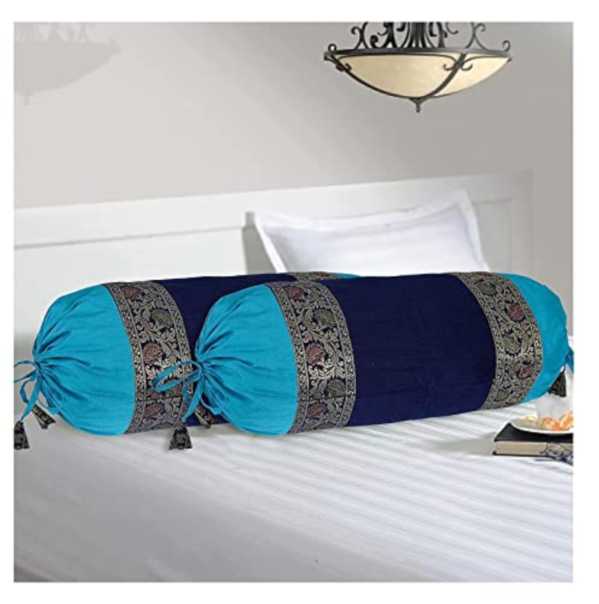 Polydupion Silk Jacquard Bolster Covers
