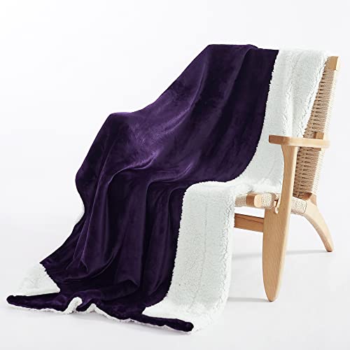 Nicetown NTCATBDL49SD1-5060C18 Purple Sherpa Fleece Blanket, Kids Throw Blankets thumb #7