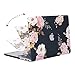 MOSISO Compatible with MacBook Pro 15 inch Case with Retina Display (Model: A1398, Older Version, 2015 - end 2012 Release), Plastic Peony Hard Shell Case & Keyboard Cover & Screen Protector, Black