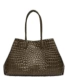 Liebeskind Berlin CROCO Chelsea Shopper, Nori Green, Large (HxBxT 32cm x 48cm x 16cm)