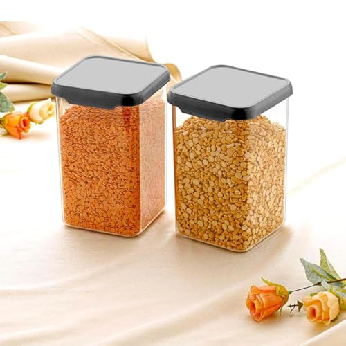 Image of Airtight BPA-Free Plastic Kitchen Storage Containers, 1100 ML, Pack of 6
