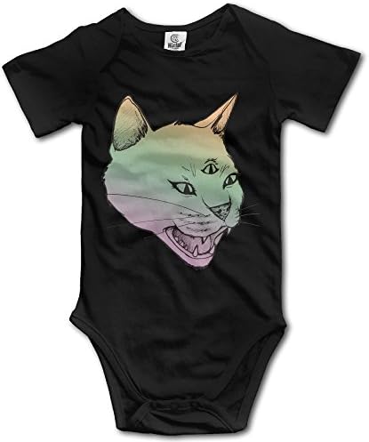 Baby Breath Babys Alien Space Cat Unisex Bodysuit Outfits Black Size 12 Months