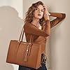 LOVEVOOK Handtasche Damen Laptoptasche 15,6 Zoll Tote Bag Groß Umhängetasche Women Shoulder Crossbody Bag Leder Shopper Tasche Elegante Schultertasche Aktentasche Arbeitstasche Lehrertasche für Büro #1