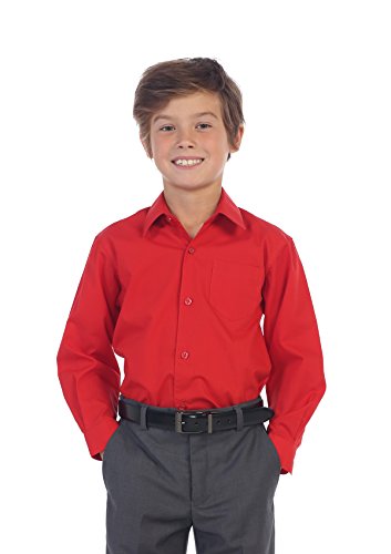 Image of Gioberti Boys Long Sleeve Solid Dress Shirt