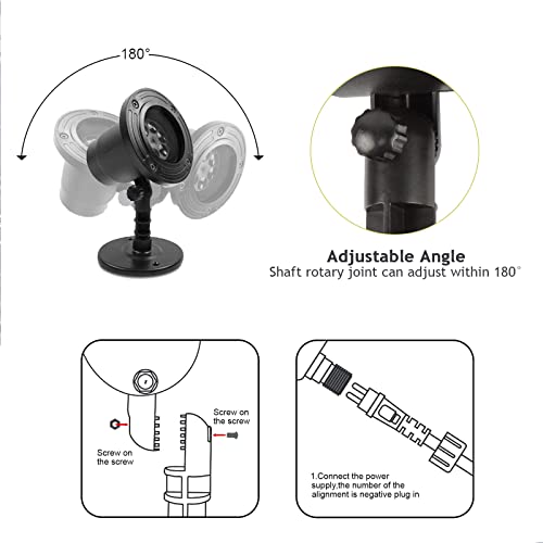 Christmas Snowflake Projector Lights, Weatherproof Led Snowfall Lights Outdoor Patio Garden Decorative Lighting For Christmas Xmas Holiday Wedding Indoor Home Party Decoration Show #TOP3