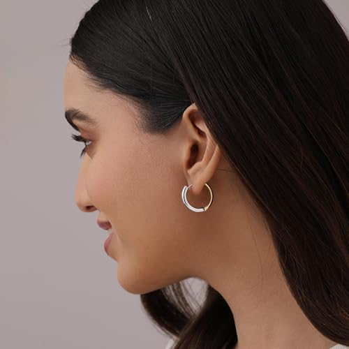 Image of TRUESILVER ACPL 925 Sterling Silver Hoop Earrings | Huggie Hoop Earrings for Women & Men | Classic Everyday Unisex Fashion Jewelry