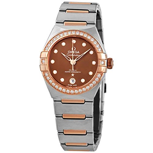 Omega Constellation Automatic Diamond Brown Dial Ladies Watch 131.25.29.20.63.001