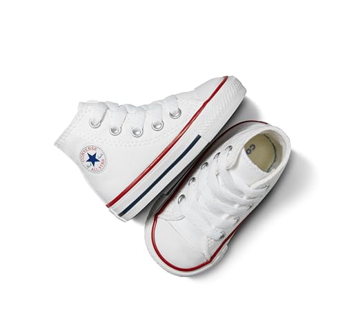 Converse Kids' Chuck Taylor All Star High Top, Optical White, 2 Infant