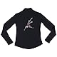 PARADICE WORLD BY SKATER FOR SKATERS Eiskunstlaufjacke mit Strasssteinen in AAA+-Qualität., Schwarz , 12 Jahre