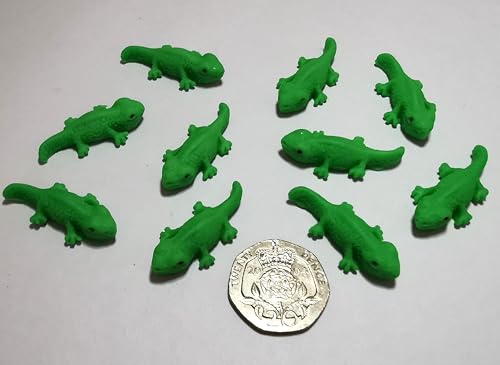 10 Handmade Edible Lizards Gecko, Cute Cupcake Sugarpaste Decorations by Fairie Blessings