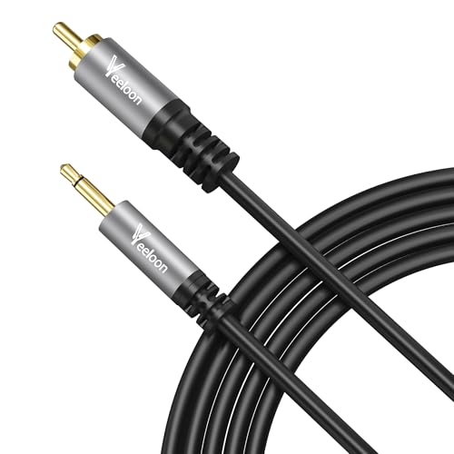 Veeloon RCA to 3.5mm Mono Aux Audio Adapter Cable 4 FT, 1/8