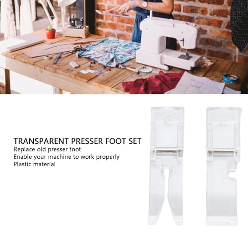 Pies prensatelas transparentes para máquina de coser miniatura 4