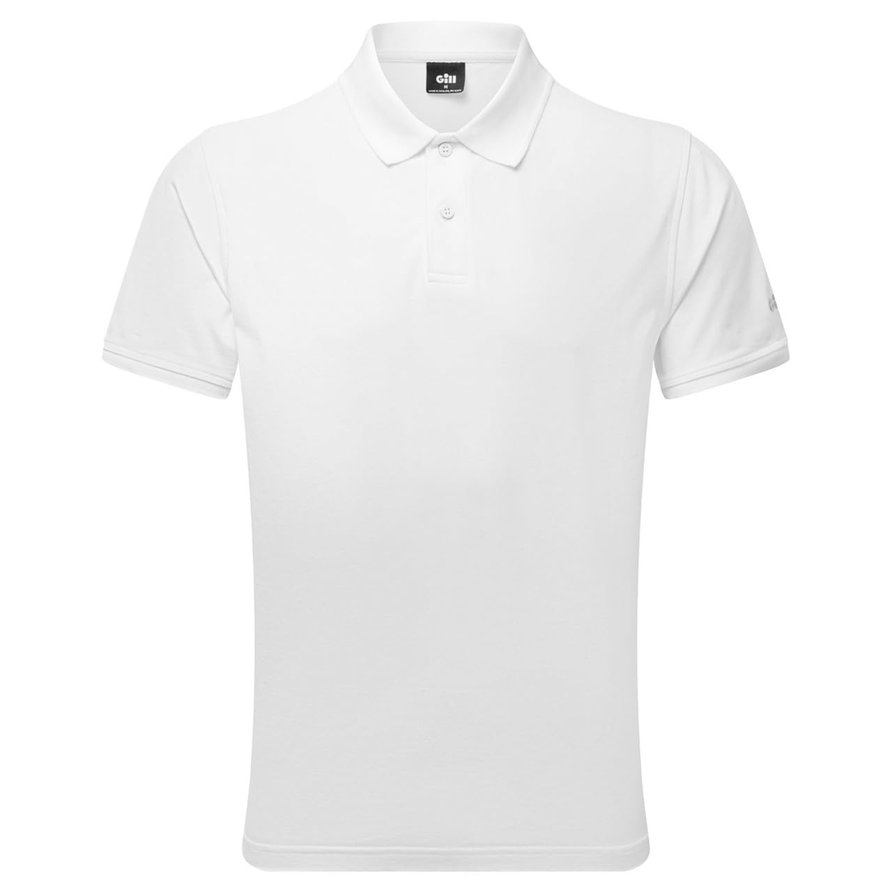 Gill Polo da Uomo Nero - Una Classica Polo in Cotone 100% per l'; Use Quotidiano - Chiusura a 3 Bottoni - Piquet Pesante -