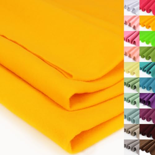 Image of XSEINO Soft Felt Fabric, Large Single Piece, 36x72 Inch, 1.4mm Thick Golden Yellow Nonwoven Felt for DIY Crafts, Sewing and Patchwork