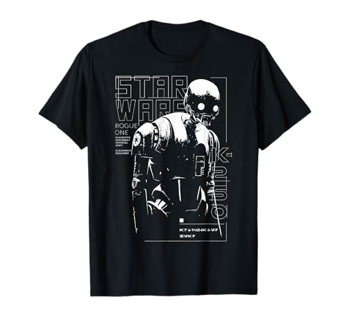 T-shirt Star Wars K-2SO affiche de protection vintage en coton geek