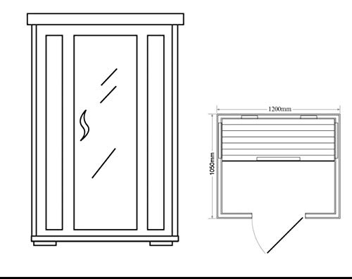 XXL Luxus LED Infrarotsauna Infrarotkabine- Wärmekabine Sauna +Radio USB MP3-3