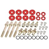X AUTOHAUX Low Profile Engine Valve Cover Washer Bolt Kit Red for Honda B-Series B16A2 B16A3 B17A1 B18C1 B18C5