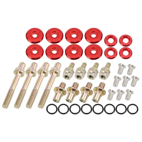 X AUTOHAUX Low Profile Engine Valve Cover Washer Bolt Kit Red for Honda B-Series B16A2 B16A3 B17A1 B18C1 B18C5