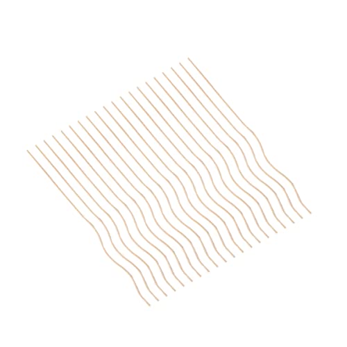 CORHAD 20pcs Wavy Rattan Diffuser Sticks Natural Oil Refill for Home Fragrance Light Yellow Sticks for and Air Freshening Any Room