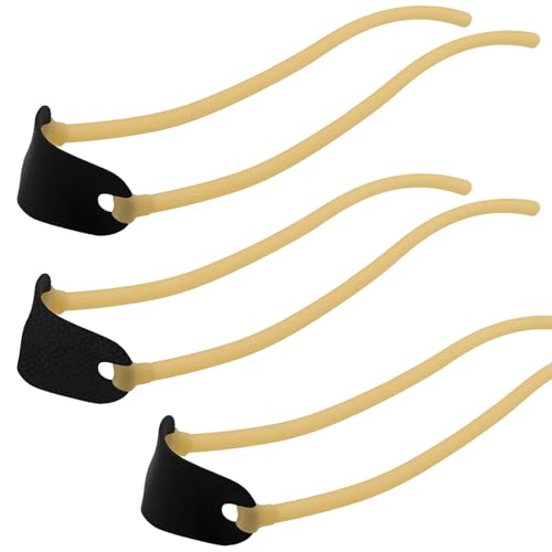 3 Pcs Slingshot Replacement Bands - Heavy Duty Rubber Tubular Slingshot Replacement Bands Premium Wrist Rocket Elastic Rubber Band Wrist Rocket Sling Shot Rubberband for Adults Hunting