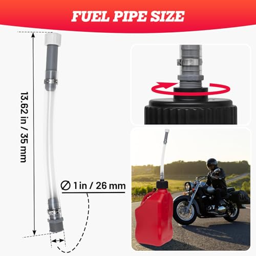 Image of 1 PCS Racing Fuel Jug Hoses with Hose Bender, Clear Racing Fuel Filler Hose for Fuel Filler Hoses Container Fuel Tank Gas Can, 3 /5 /5.5 Gallon VP Fuel Jugs