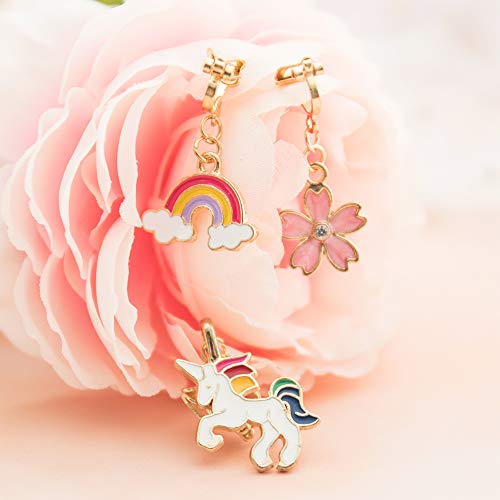 NEWITIN 30 Pairs Clip on Earrings for Women Hypoallergenic Earring Dress up Jewelry Non Piercing Earring Set Clip on Cute Pink Earrings for Women4