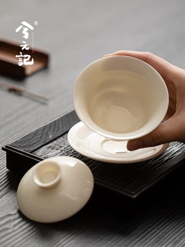 Gaiwan service à thé en céramique kungfu de 130 ml bol résistant à la chaleur - 7