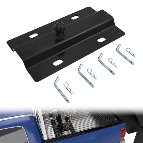 Mepareri Universal 30,000 lbs Gooseneck Ball Plate Fit for All Standard 5th Wheel Rails Gooseneck Adapter Hitch