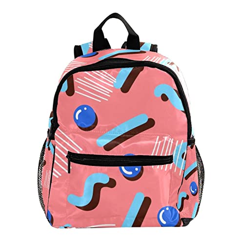 Sac à dos pour garçons et filles géométrique coloré de 30,5 cm