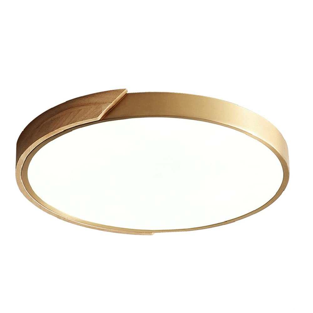 Plafonnier LED rond bois hévéa : la solution contre la fatigue oculaire en chambre