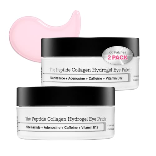 Image of COSRX Pink Peptides Collagen Hydrogel Eye Patch 2 Pack for Puffy Eyes | Cooling & Firming Under Eye Patches with 4-Peptide & Caffeine, Depuffing Gel Eye Mask, Korean Skin Care
